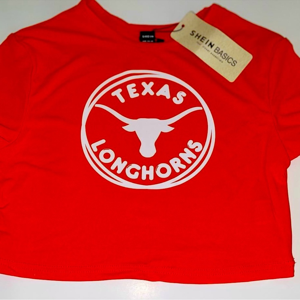 Texas Longhorn Cropped Tee Size L